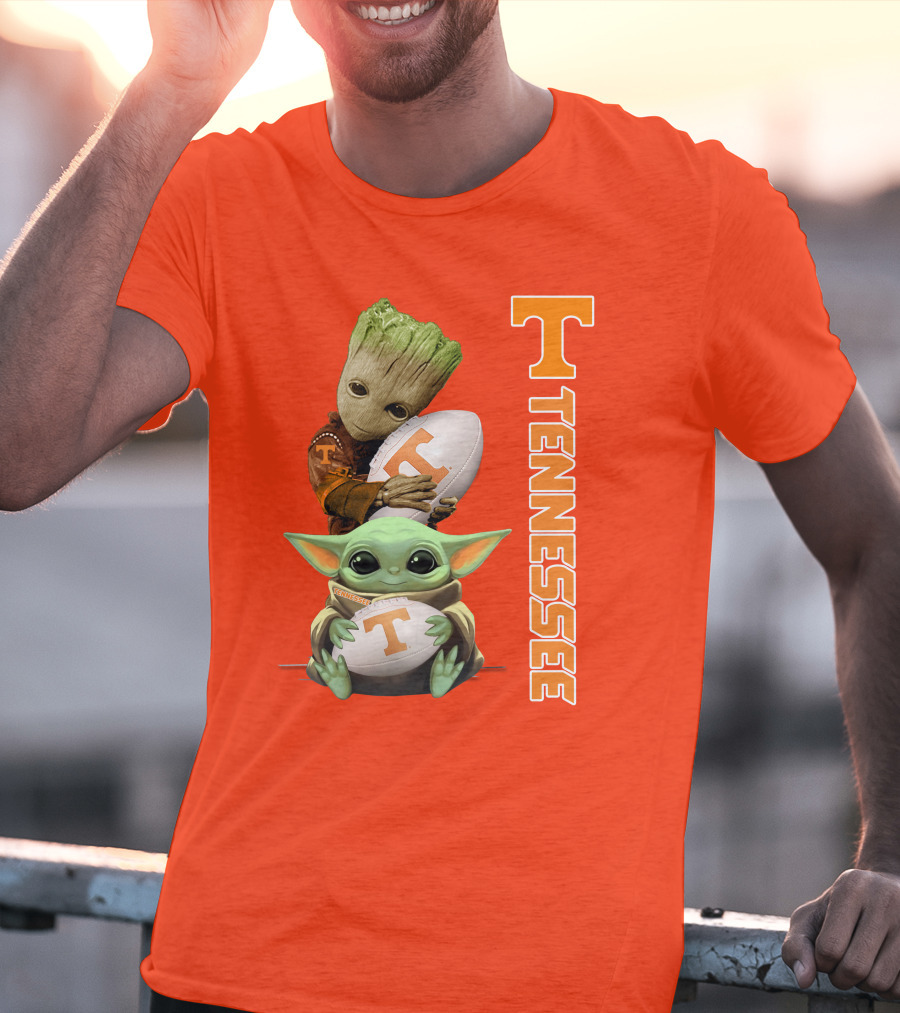 Groot Baby Yoda Tennessee Football T-Shirt