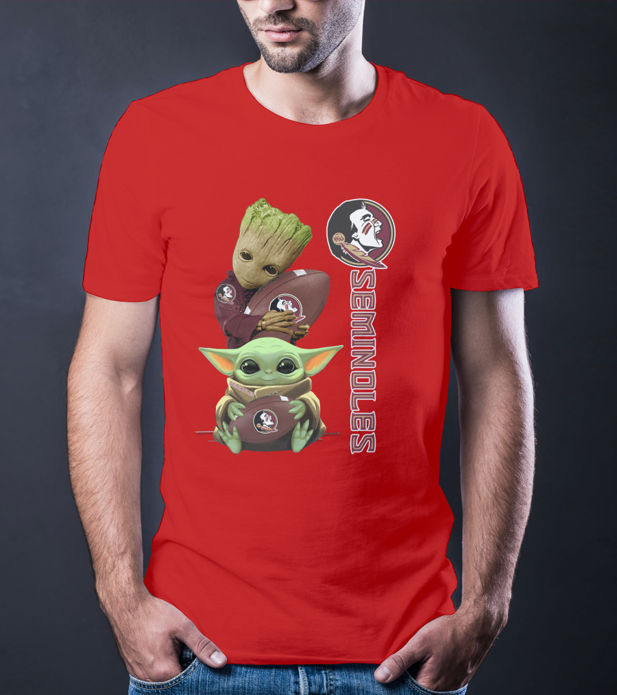 Seminoles Baby Groot And Baby Yoda Football Collaboration T-Shirt