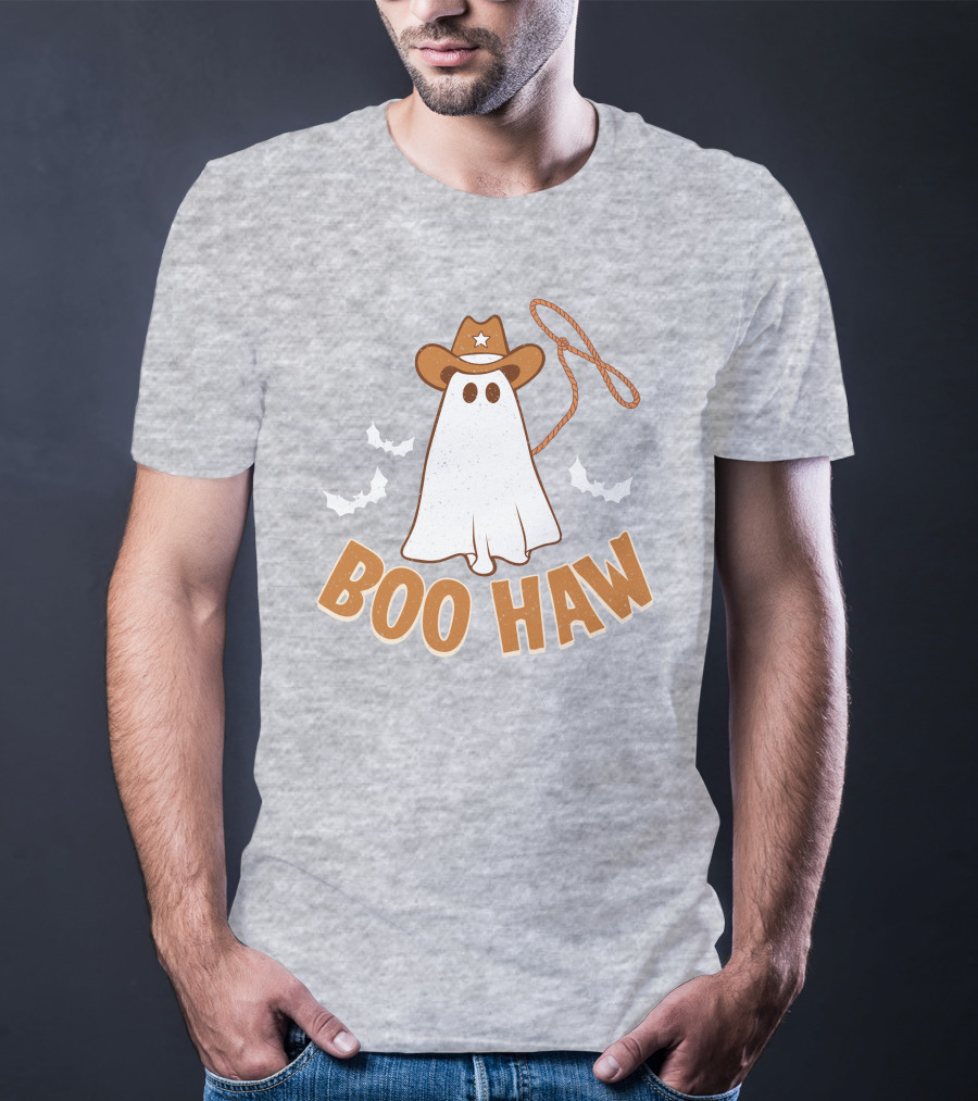 Boo Haw Western Ghost Cowboy Halloween T-Shirt