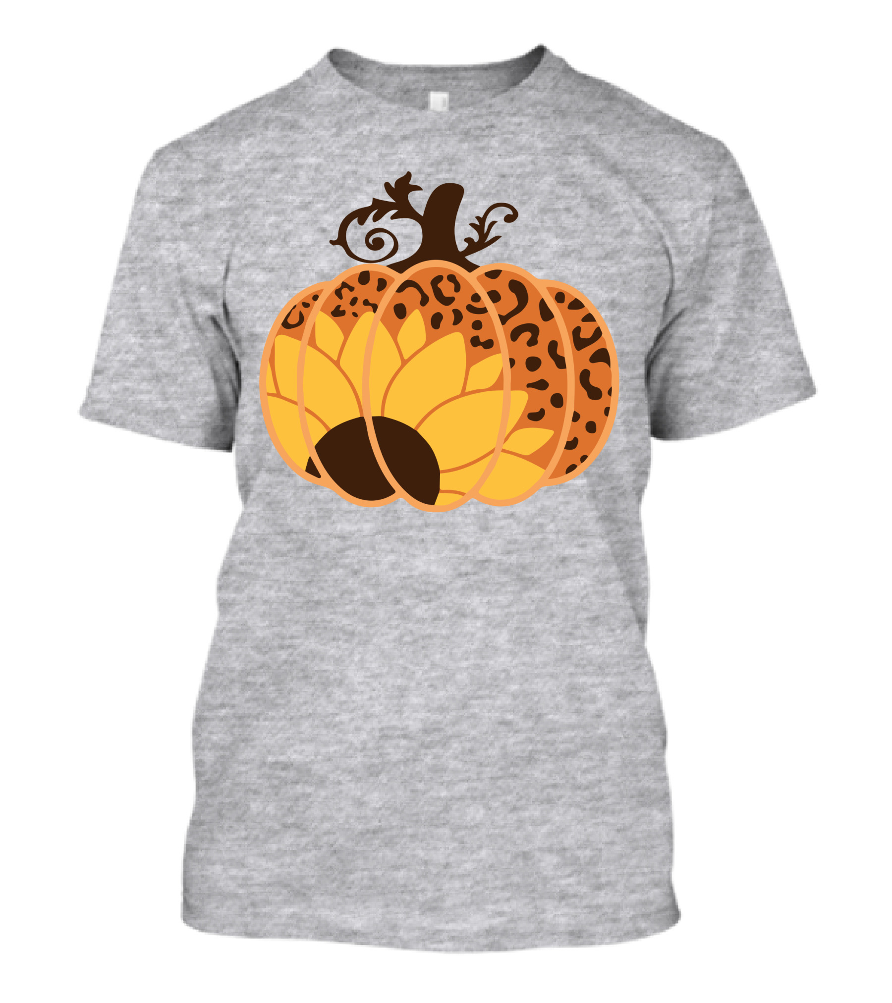 Sunflower Leopard Pumpkin Cheetah Pumpkin T-Shirt
