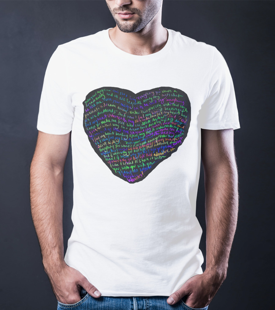 C.P White Heart Shaped T-Shirt