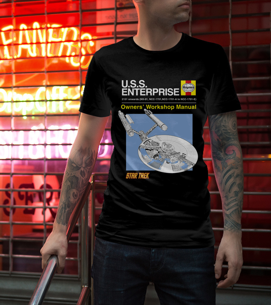 U.S.S Enterprise Haynes Owners' Workshop Manual Star Trek 2151 Onwards NCC-1701 NCC-1701-A To NCC-1701-E T-Shirt