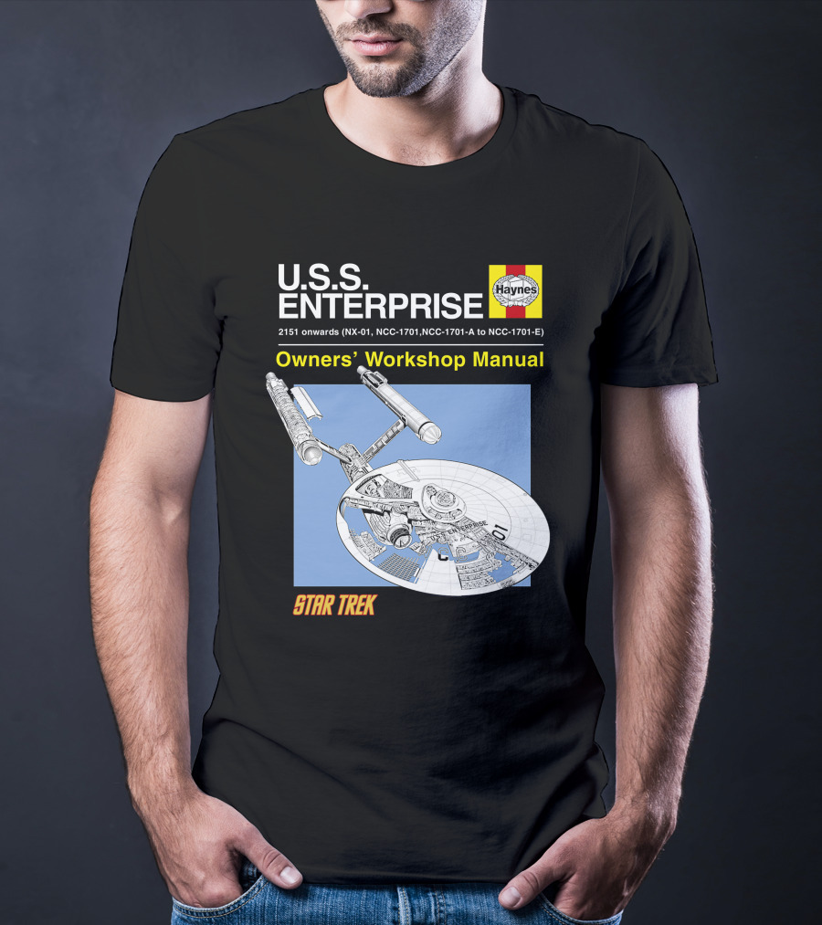 U.S.S Enterprise Haynes Owners' Workshop Manual Star Trek 2151 Onwards NCC-1701 NCC-1701-A To NCC-1701-E T-Shirt