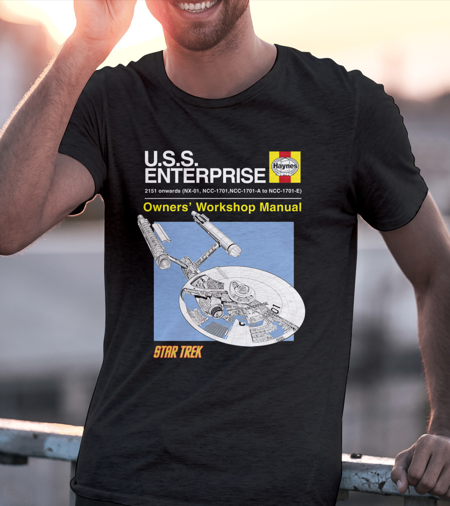 U.S.S Enterprise Haynes Owners' Workshop Manual Star Trek 2151 Onwards NCC-1701 NCC-1701-A To NCC-1701-E T-Shirt