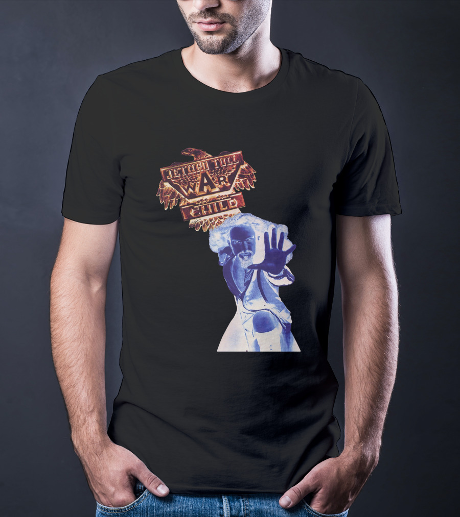 Jethro Tull War Child Eagle Motif With Reaching Figure T-Shirt