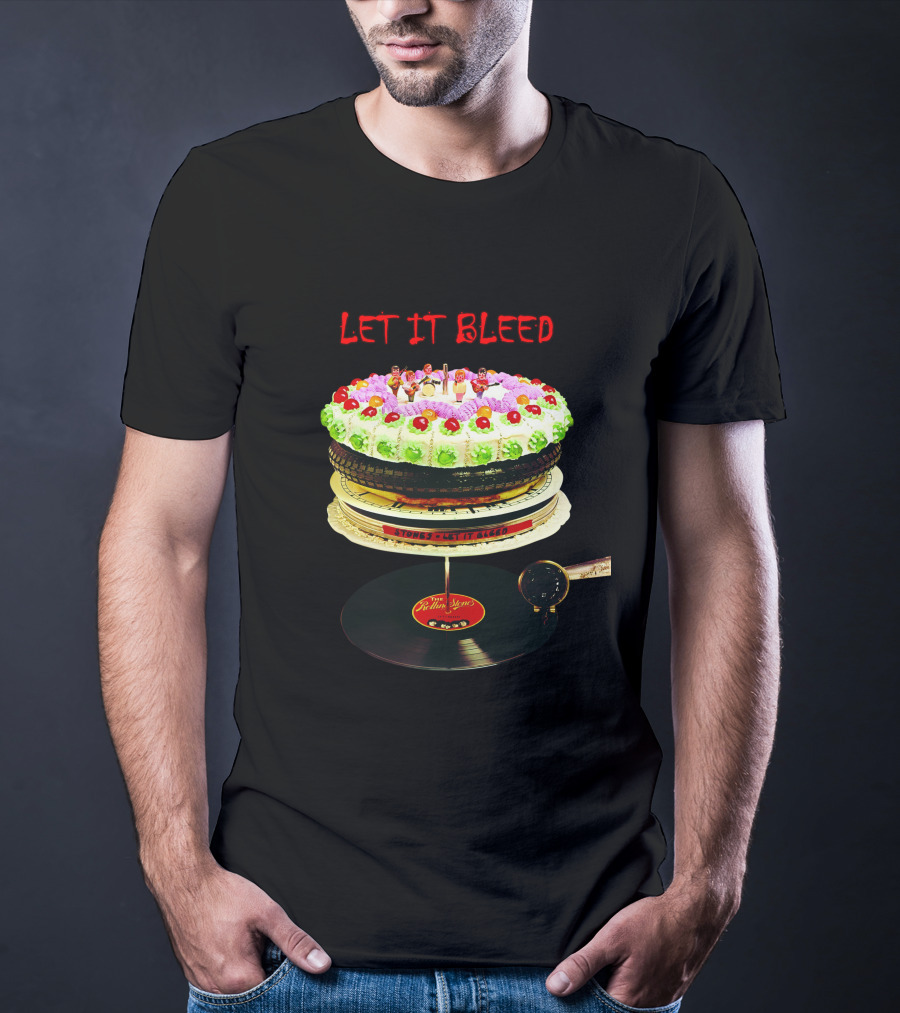 Let It Bleed Rolling Stones Cake Vinyl Record T-Shirt