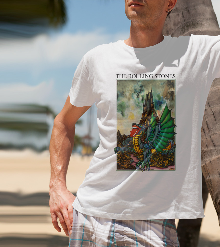 The Rolling Stones Dragon And Castle Scene T-Shirt