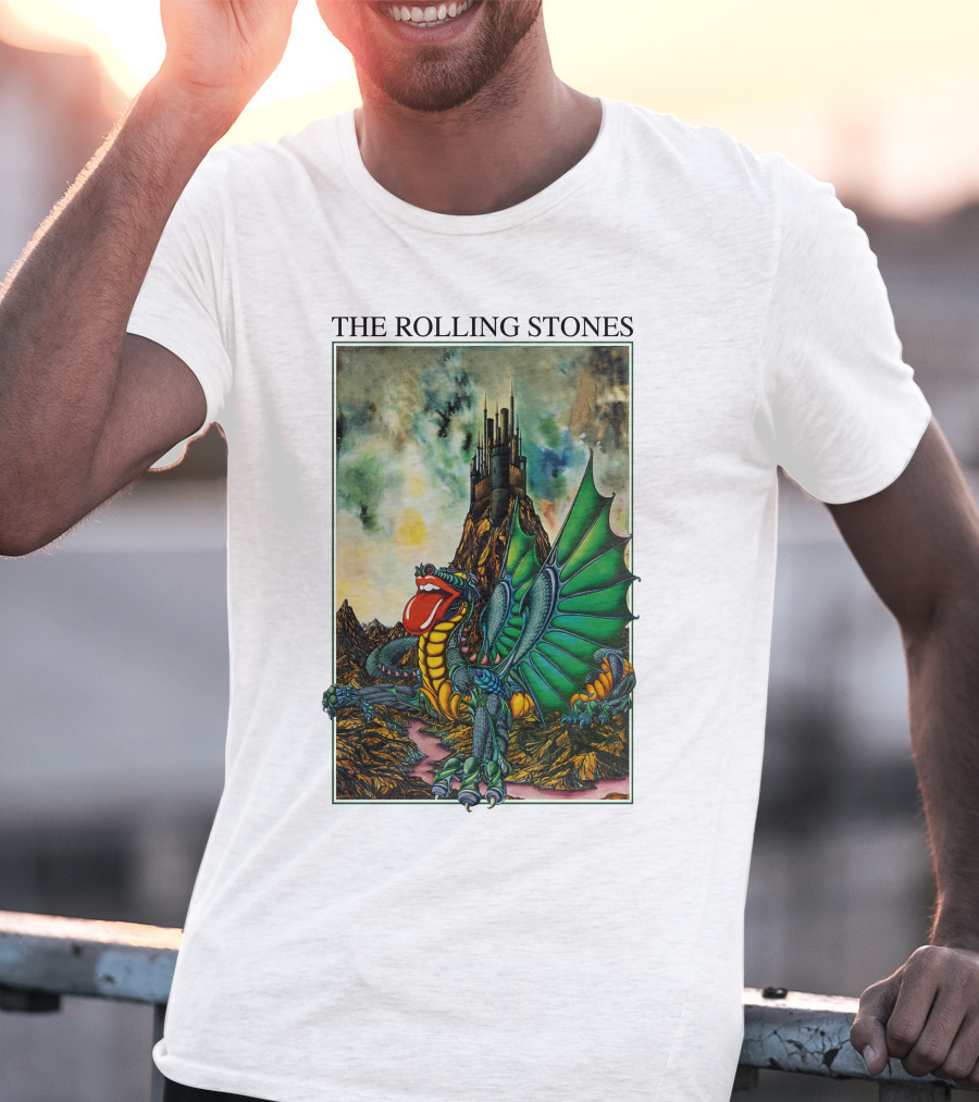 The Rolling Stones Dragon And Castle Scene T-Shirt