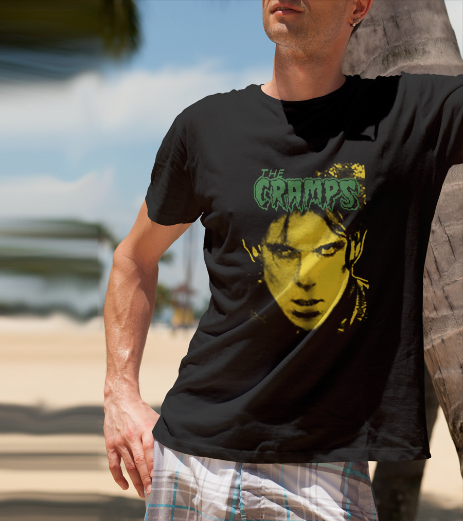 The Cramps Lux Interior Yellow Face T-Shirt