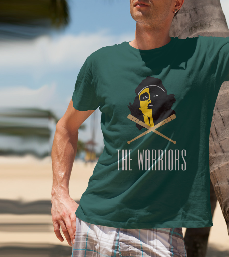 The Warriors Movie Concept Art Face And Crossed Bats T-Shirt