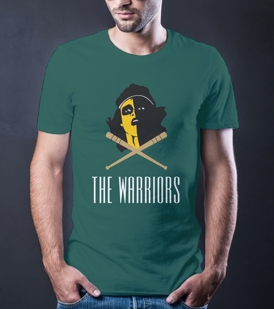 The Warriors Movie Concept Art Face And Crossed Bats T-Shirt