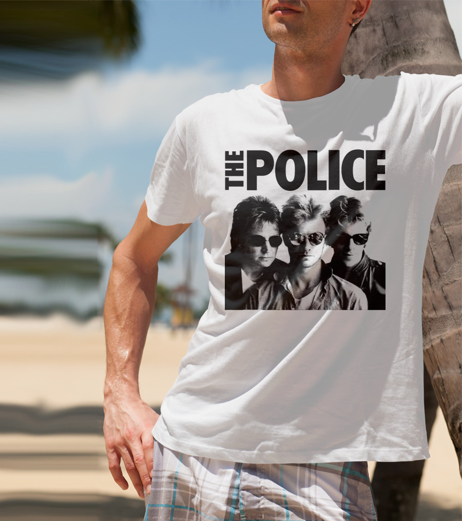 The Police Band Black And White Photo T-Shirt