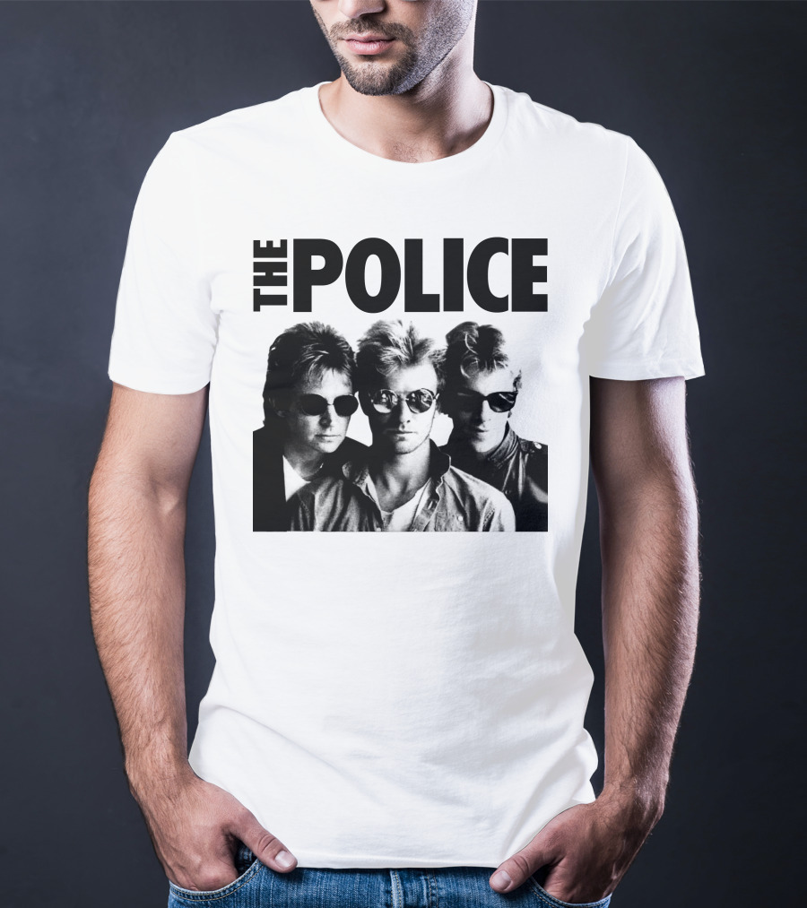 The Police Band Black And White Photo T-Shirt