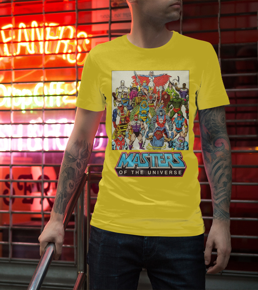 Masters Of The Universe He-Man Iconic Characters Group Retro Comic T-Shirt