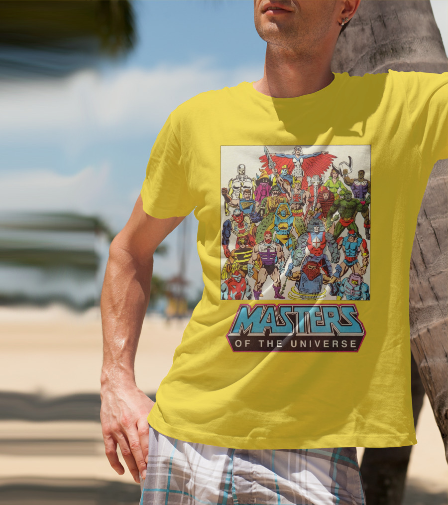 Masters Of The Universe He-Man Iconic Characters Group Retro Comic T-Shirt