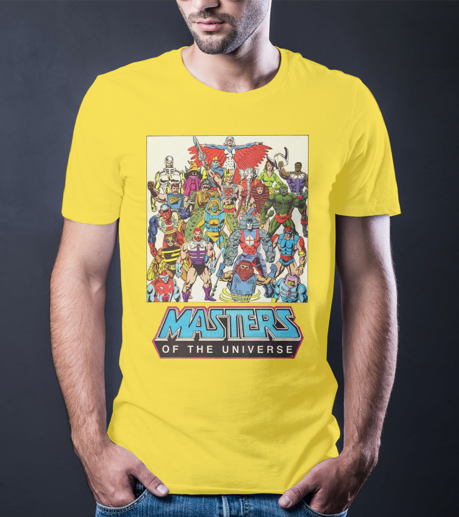 Masters Of The Universe He-Man Iconic Characters Group Retro Comic T-Shirt