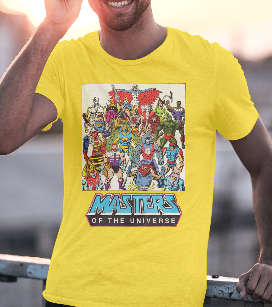 Masters Of The Universe He-Man Iconic Characters Group Retro Comic T-Shirt