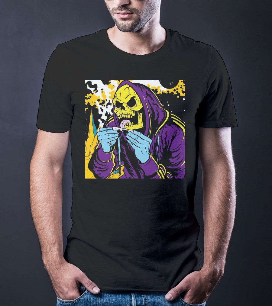Skeletor Rolling Hoodie Masters Of The Universe 80s Retro Style Cartoon T-Shirt