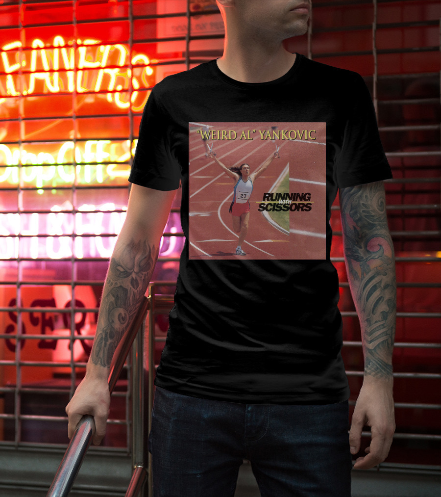 Weird Al Yankovic Running With Scissors Track T-Shirt