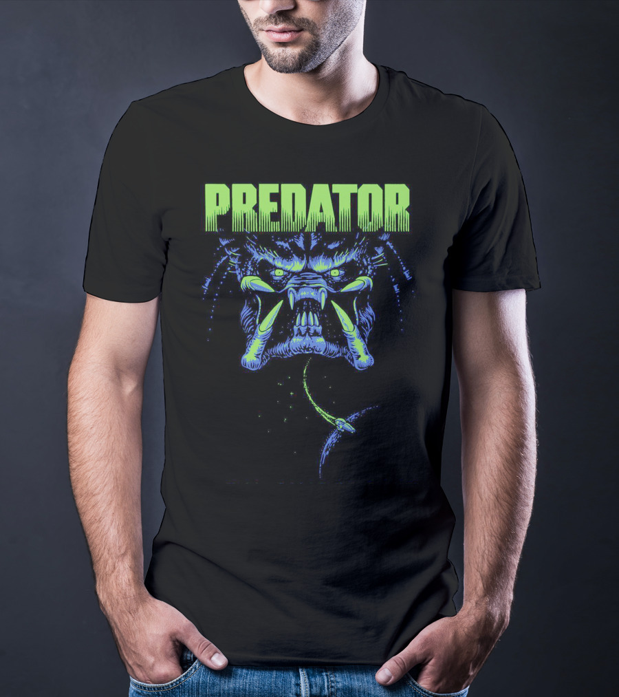 Predator Alien Creature Neon Combat Action T-Shirt