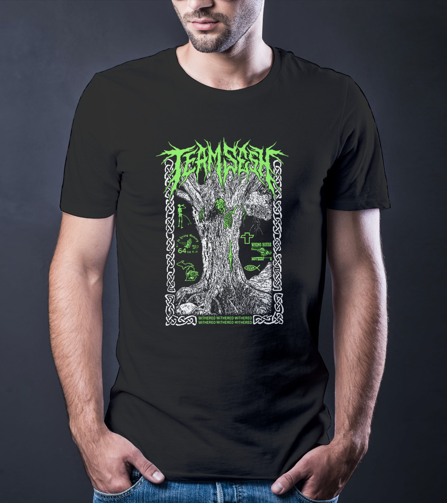 Teamsesh Withered Green Tree Wrong House Mothman 64 T-Shirt