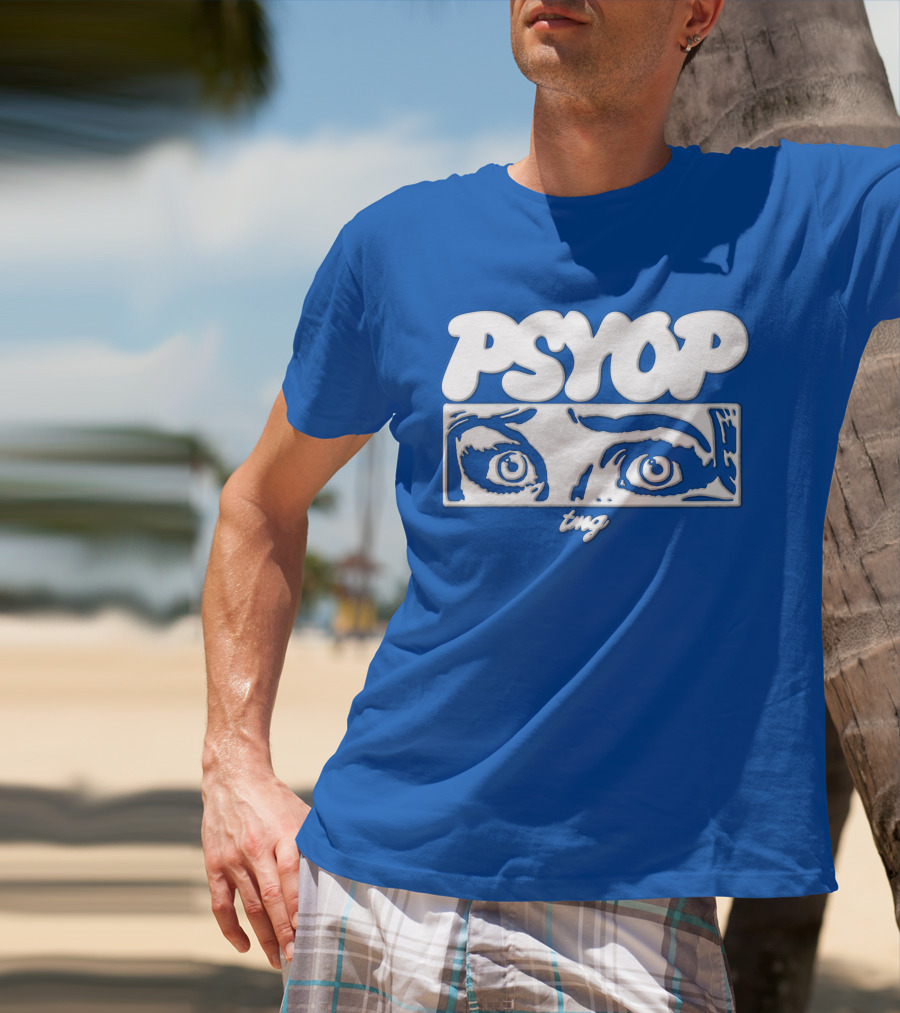PSYOP TMG Eye Design Crewneck T-Shirt
