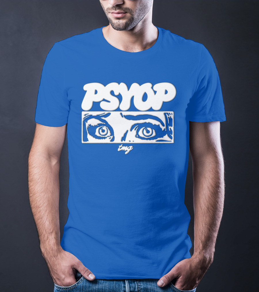PSYOP TMG Eye Design Crewneck T-Shirt