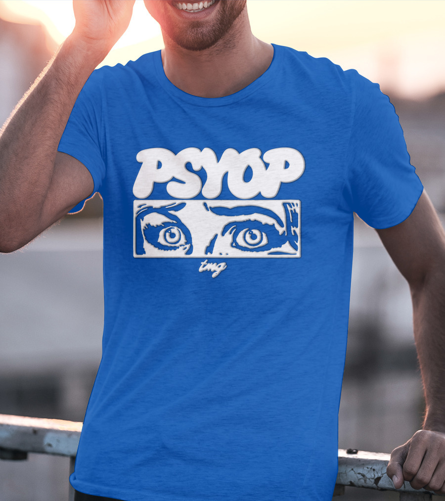 PSYOP TMG Eye Design Crewneck T-Shirt