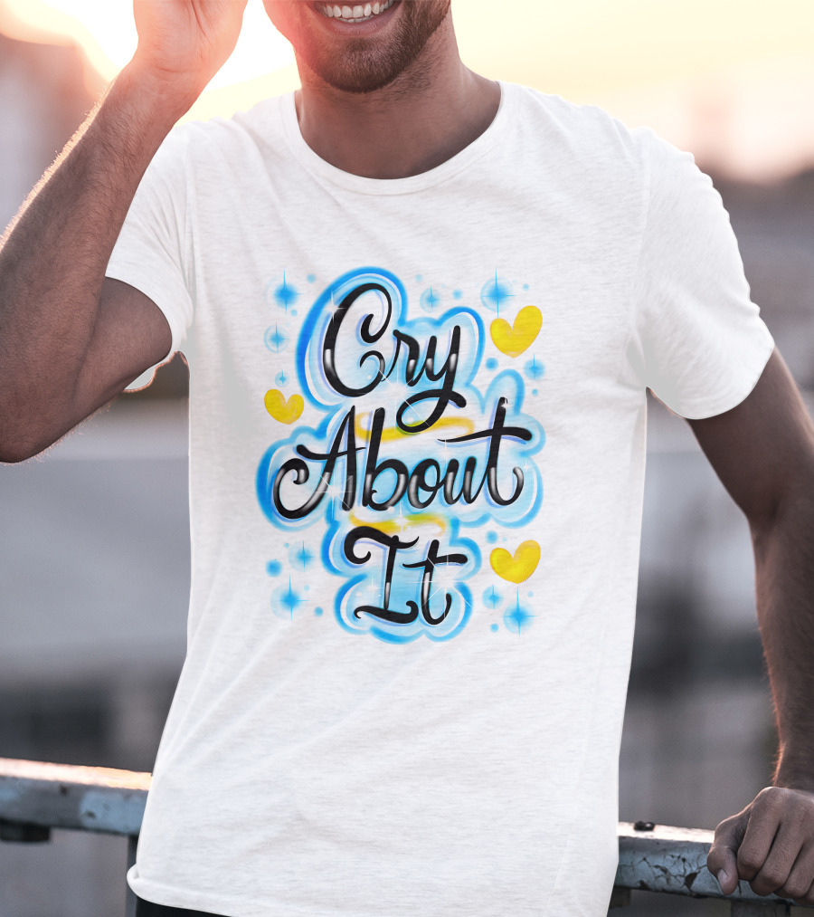 TDE Sza Cry About It Blue Yellow Hearts T-Shirt