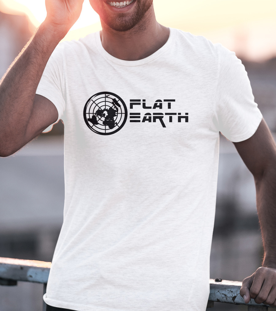 Flat Earth Model Globe Projection T-Shirt