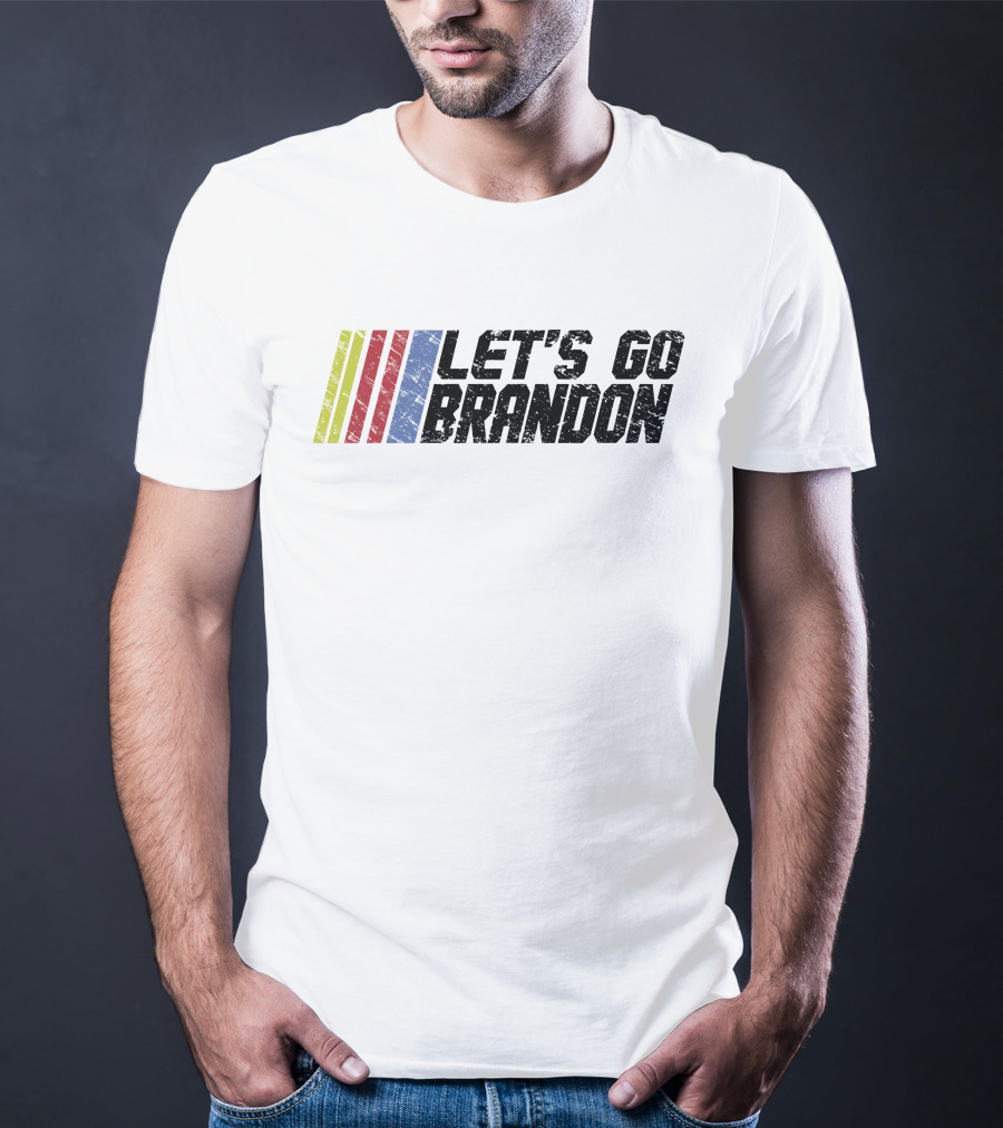 LET'S GO BRANDON Racing Stripes T-Shirt