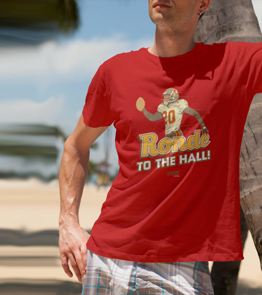 Ronde To The Hall Smack Apparel Football T-Shirt