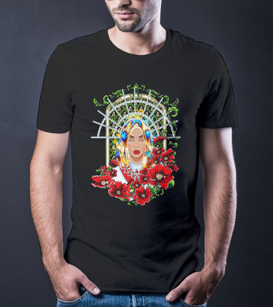 Mercedes Varnado CEO Moné Art Nouveau Floral Halo T-Shirt