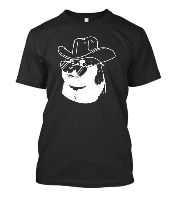 Elon Musk Dogecoin Cowboy Hat Sunglasses Shiba Inu T-Shirt