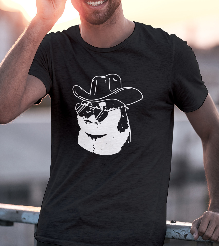 Elon Musk Dogecoin Cowboy Hat Sunglasses Shiba Inu T-Shirt