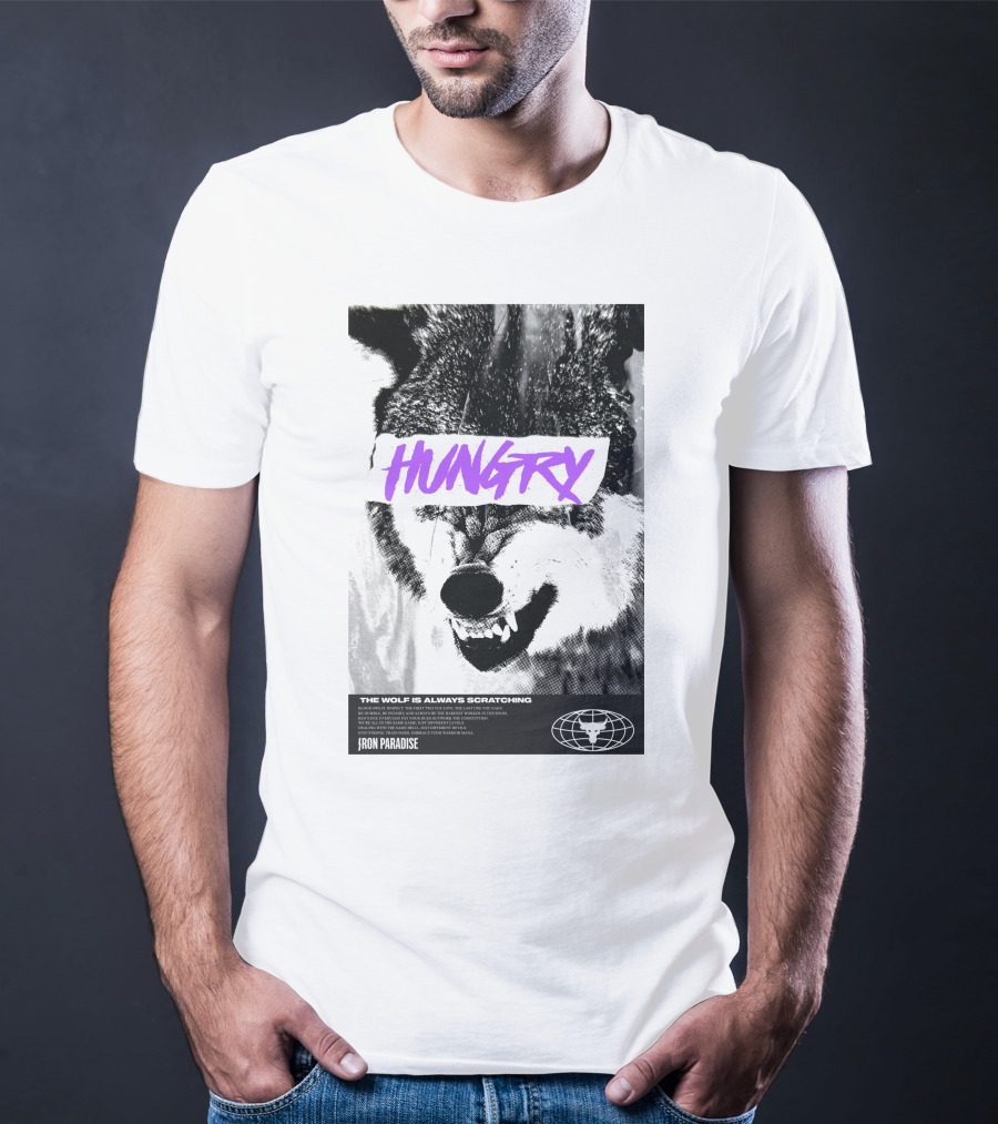 Hungry Wolf The Wolf Is Always Scratching Iron Paradise T-Shirt