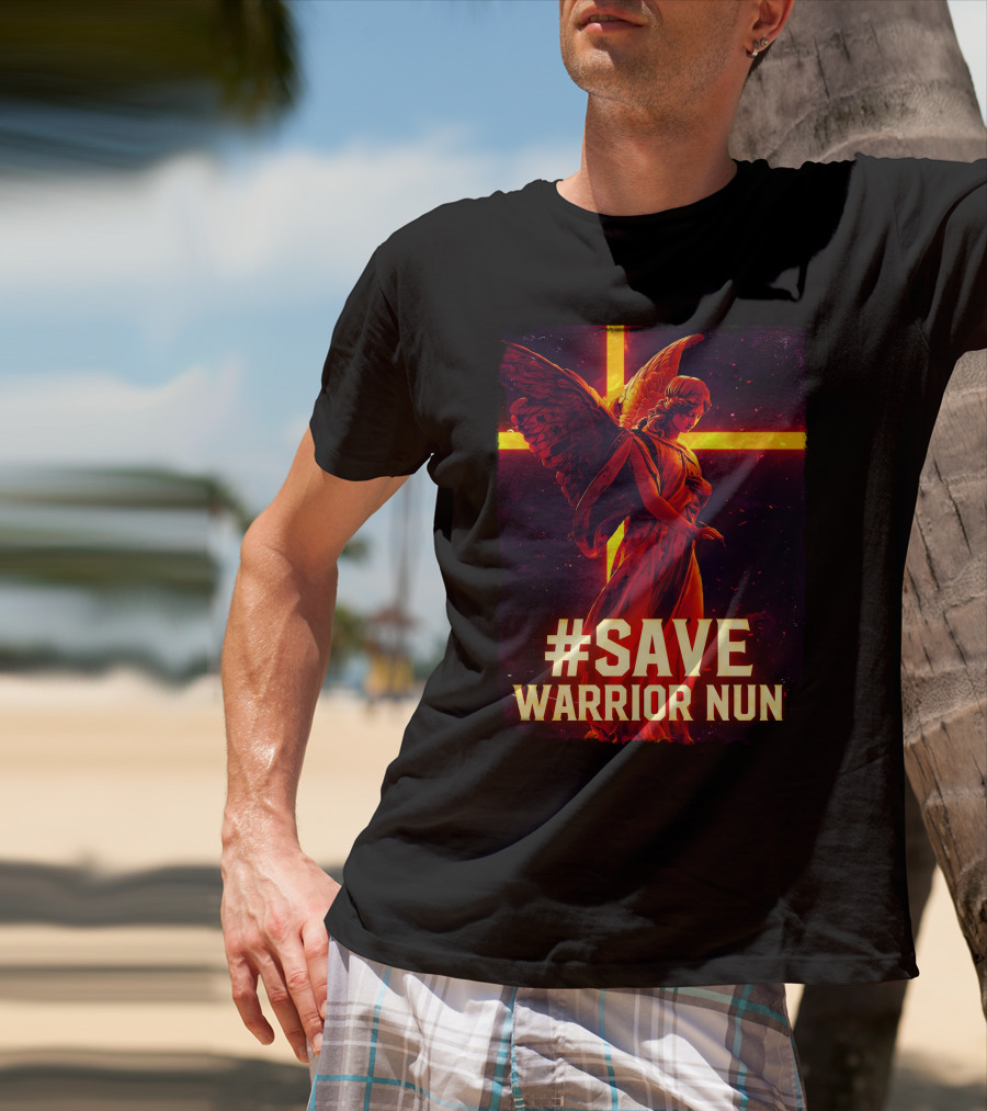 Save Warrior Nun Angel Red Cross T-Shirt