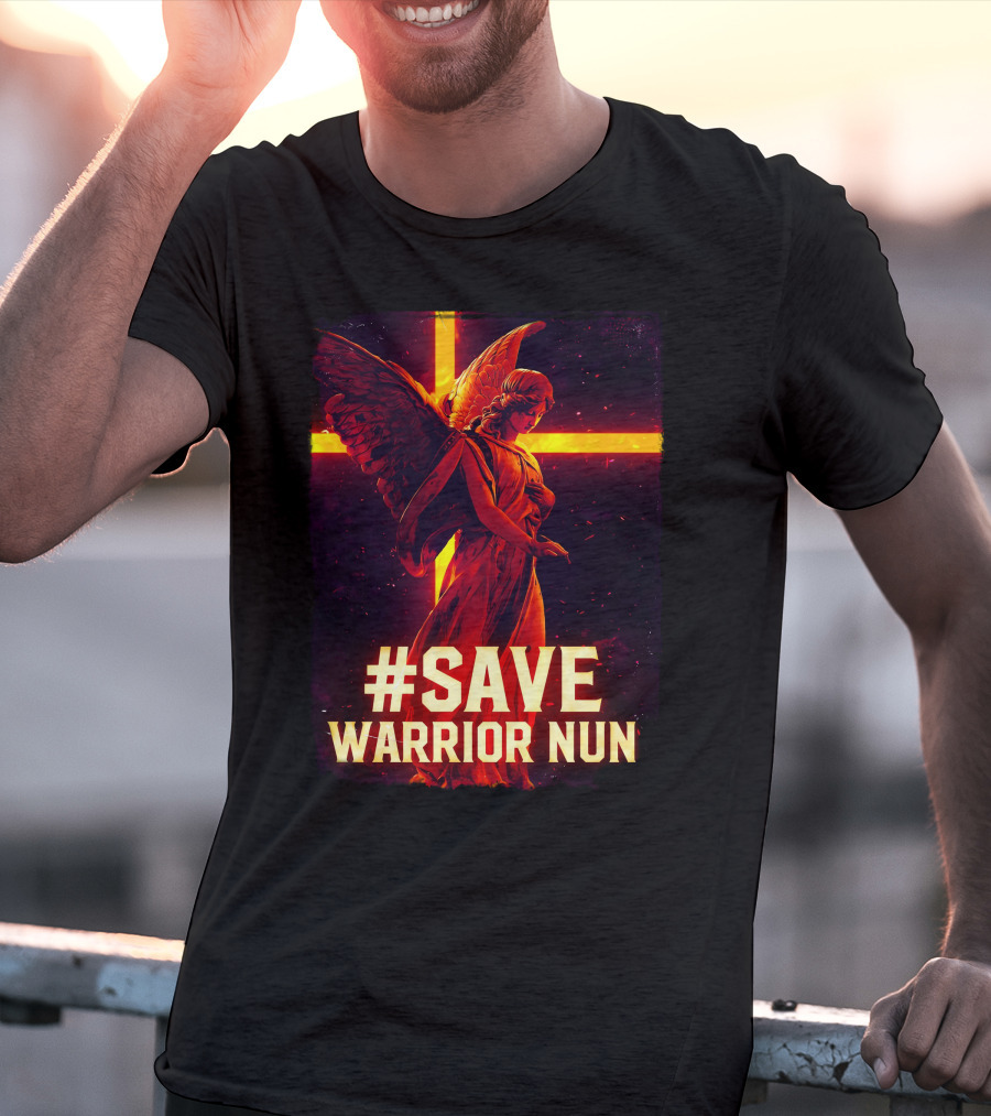 Save Warrior Nun Angel Red Cross T-Shirt