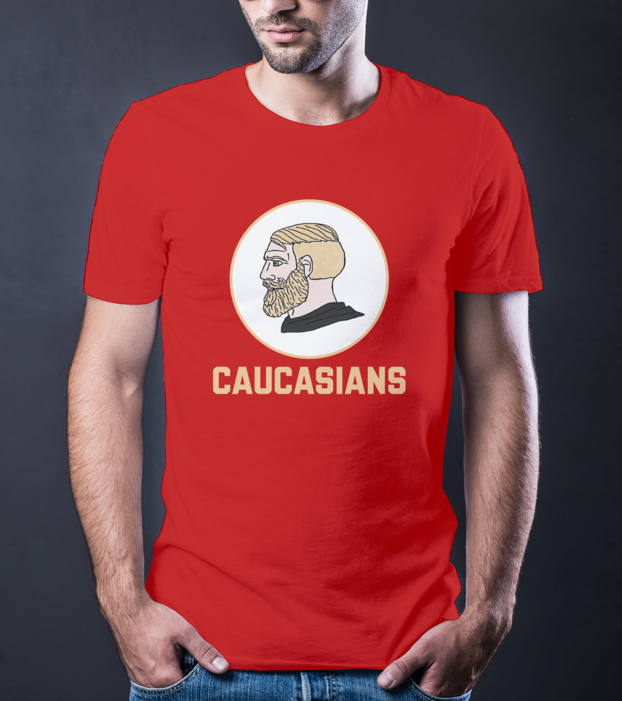 Caucasians Nordic Viking Profile Red T-Shirt