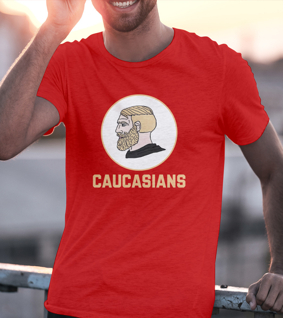Caucasians Nordic Viking Profile Red T-Shirt
