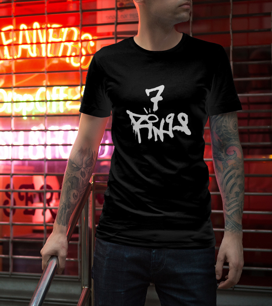 7 Rings Tag Style Crewneck T-Shirt