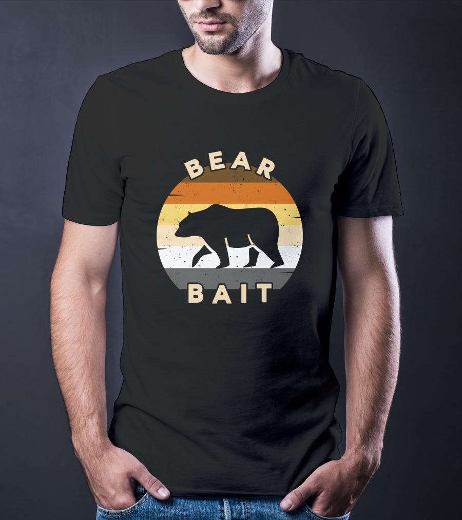 BEAR BAIT Vintage Retro Striped Circle T-Shirt