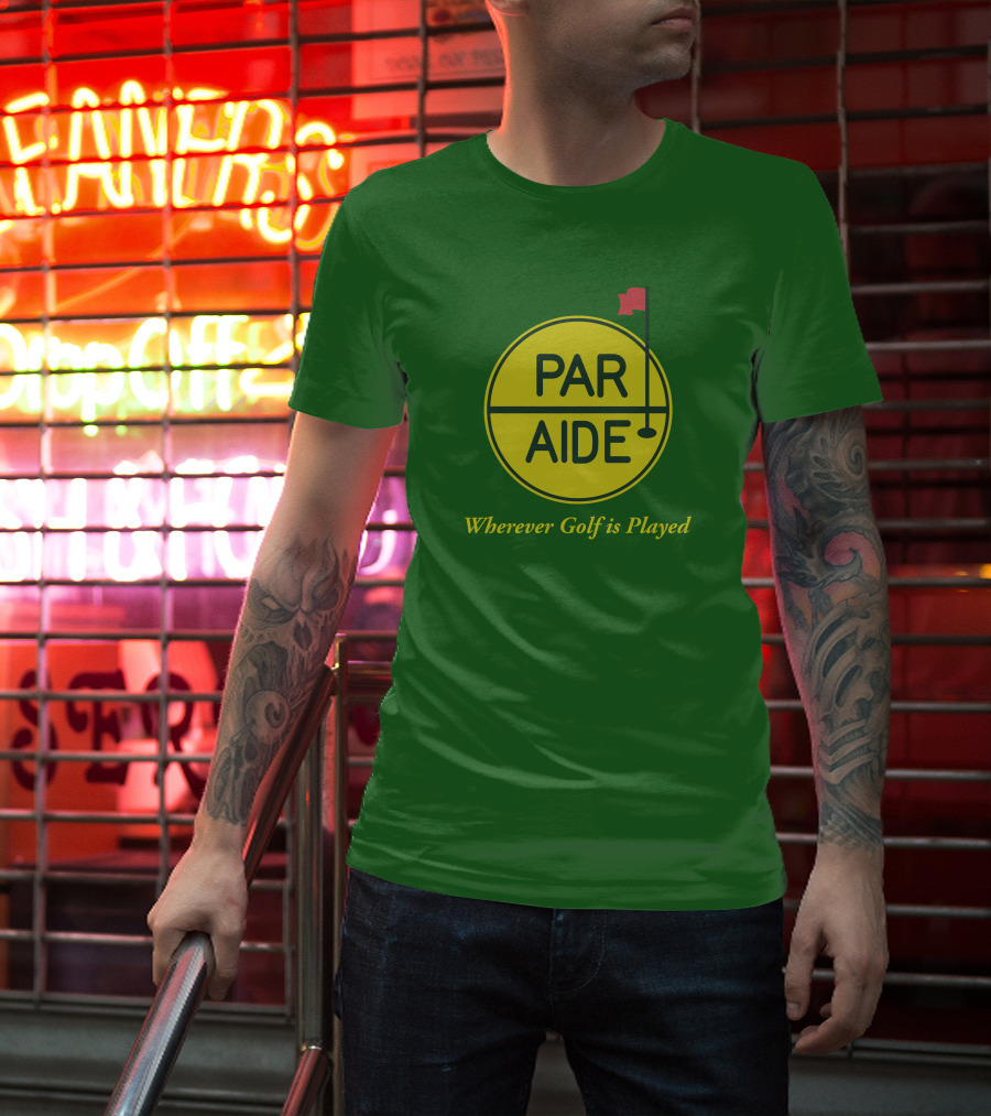 Par Aide Wherever Golf Is Played Circle With Flag T-Shirt