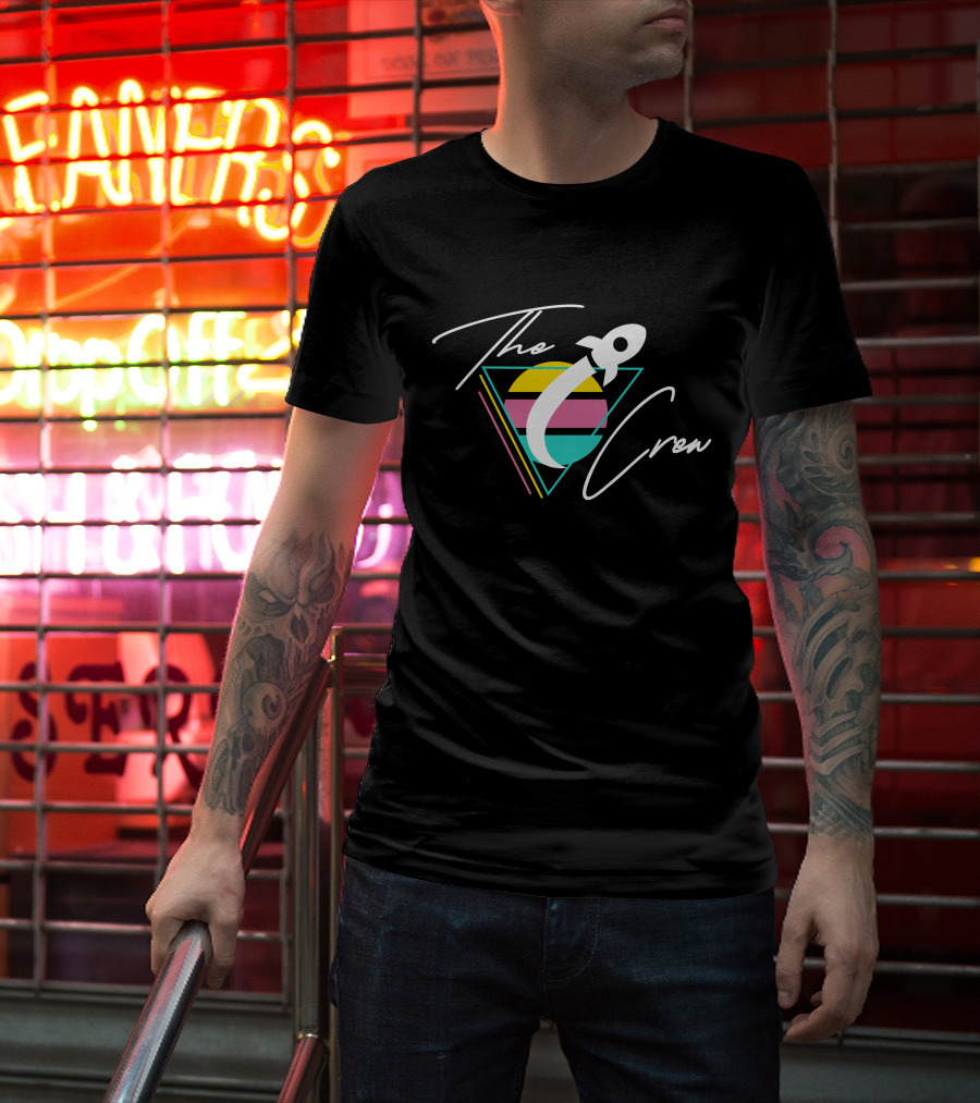 The Crew Retro Rocket Pastel Triangle Neon Vibes T-Shirt