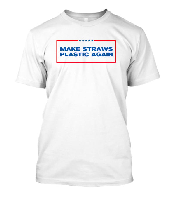 Middle Class Fancy Make Straws Plastic Again Stars Rectangle T-Shirt
