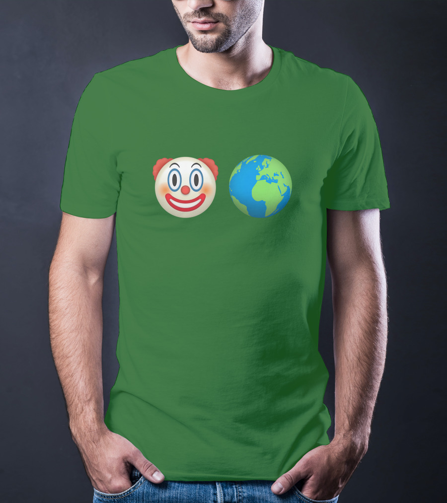 Clown Face Globe Emoji Clown World T-Shirt