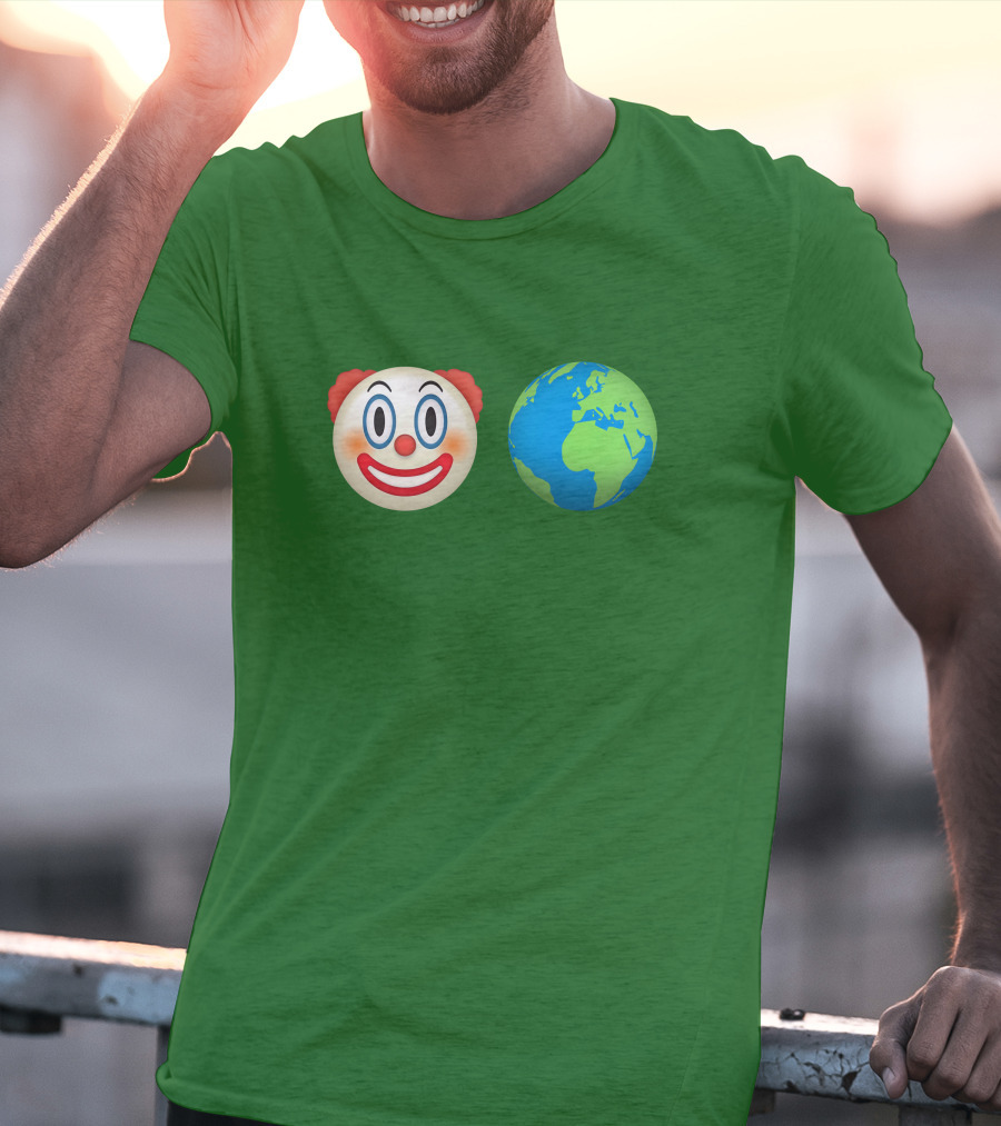 Clown Face Globe Emoji Clown World T-Shirt