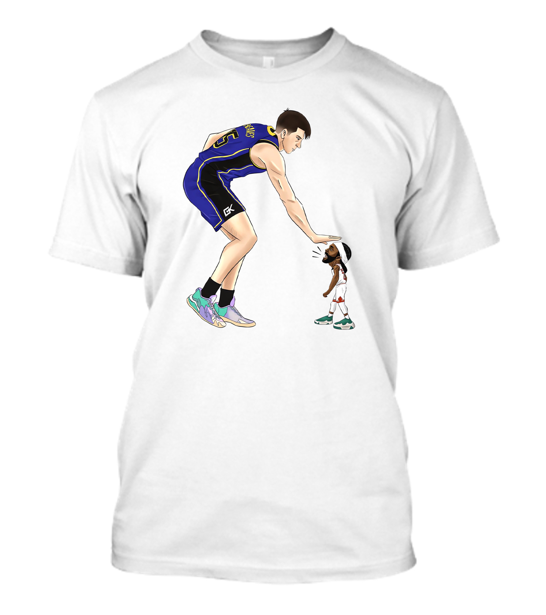 GoldenKnightGfx Basketball Players Size Comparison T-Shirt