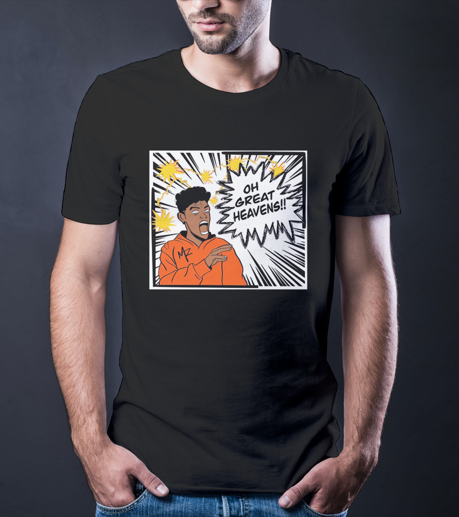 Oh Great Heavens Mark Adams Comic Style Burst T-Shirt