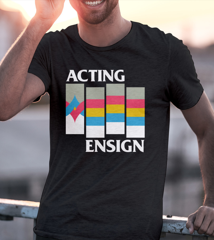 Acting Ensign 80s Retro Color Bars T-Shirt